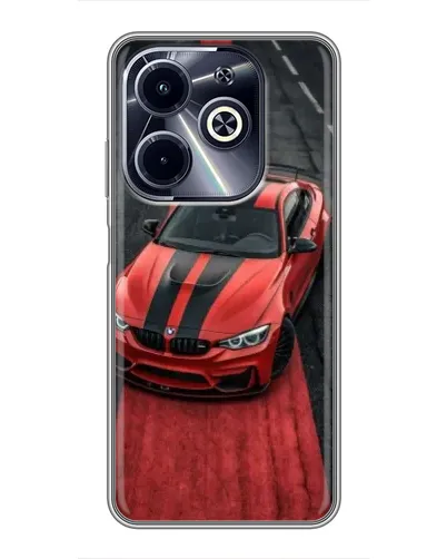 Чехол для Infinix Hot 40i с картинкой «BMW на красной дорожке» Чехол для Infinix Hot 40i с картинкой «BMW на красной дорожке»