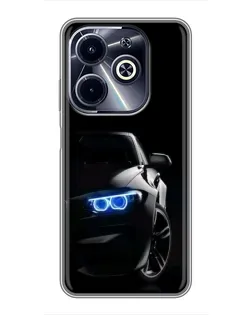 Чехол для Infinix Hot 40i с картинкой «BMW — ночной взгляд»