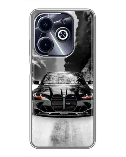 Чехол для Infinix Hot 40i с картинкой «BMW — акварельный дрифт»