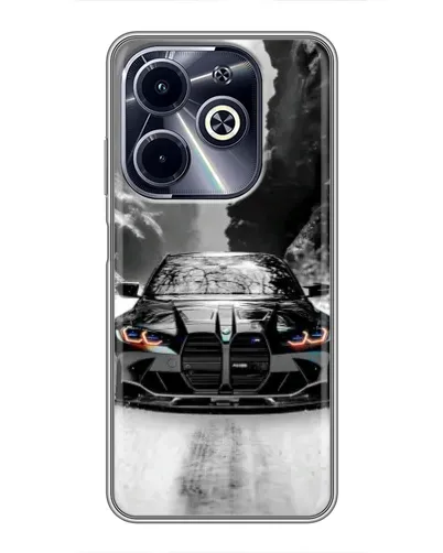 Чехол для Infinix Hot 40i с картинкой «BMW — акварельный дрифт» Чехол для Infinix Hot 40i с картинкой «BMW — акварельный дрифт»