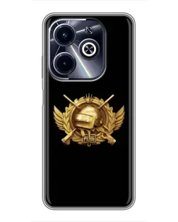 Чехол для Infinix Hot 40i с картинкой «PUBG — оранжевый градиент»