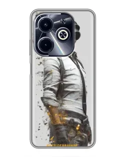 Чехол для Infinix Hot 40i с картинкой «PUBG — боец в пыли»