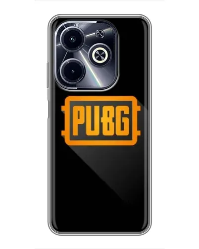 Чехол для Infinix Hot 40i с картинкой «PUBG — рамка лого» Чехол для Infinix Hot 40i с картинкой «PUBG — рамка лого»