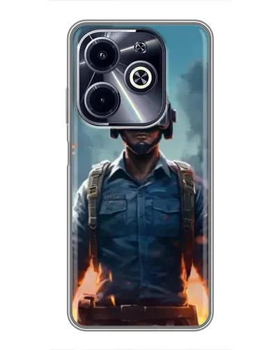 Чехол для Infinix Hot 40i с картинкой «PUBG — реалистичный герой» Чехол для Infinix Hot 40i с картинкой «PUBG — реалистичный герой»