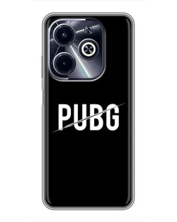Чехол для Infinix Hot 40i с картинкой «PUBG — белый логотип»