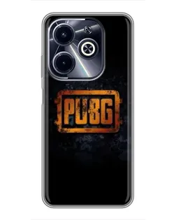 Чехол для Infinix Hot 40i с картинкой «PUBG — золотой логотип»