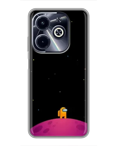 Чехол для Infinix Hot 40i с картинкой «Одинокий герой на планете» Чехол для Infinix Hot 40i с картинкой «Одинокий герой на планете»