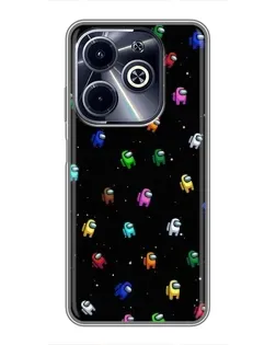 Чехол для Infinix Hot 40i с картинкой «Экипаж Among Us»