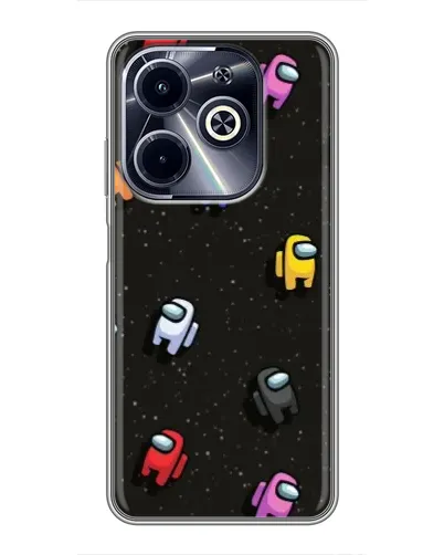 Чехол для Infinix Hot 40i с картинкой «Космический паттерн Among Us» Чехол для Infinix Hot 40i с картинкой «Космический паттерн Among Us»