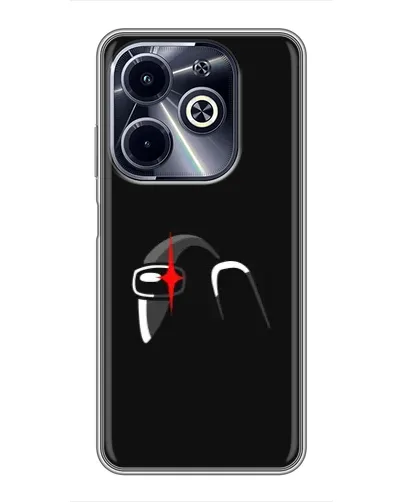 Чехол для Infinix Hot 40i с картинкой «Among Us шлем» Чехол для Infinix Hot 40i с картинкой «Among Us шлем»