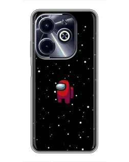 Чехол для Infinix Hot 40i с картинкой «Красный Among Us»