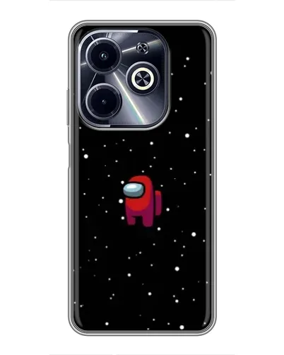 Чехол для Infinix Hot 40i с картинкой «Красный Among Us» Чехол для Infinix Hot 40i с картинкой «Красный Among Us»