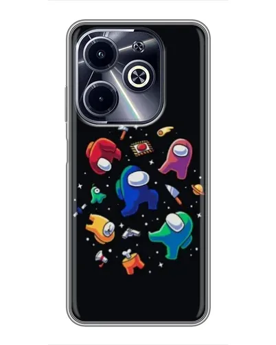 Чехол для Infinix Hot 40i с картинкой «Among Us космос» Чехол для Infinix Hot 40i с картинкой «Among Us космос»