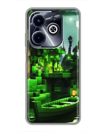 Чехол для Infinix Hot 40i с картинкой «Minecraft лесной пейзаж» Чехол для Infinix Hot 40i с картинкой «Minecraft лесной пейзаж»