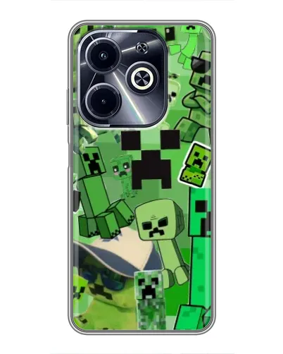 Чехол для Infinix Hot 40i с картинкой «Криперы Minecraft» Чехол для Infinix Hot 40i с картинкой «Криперы Minecraft»