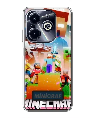 Чехол для Infinix Hot 40i с картинкой «Minecraft герои игры» Чехол для Infinix Hot 40i с картинкой «Minecraft герои игры»