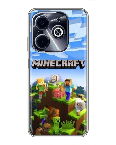 Чехол для Infinix Hot 40i с картинкой «Minecraft классический мир» Чехол для Infinix Hot 40i с картинкой «Minecraft классический мир»