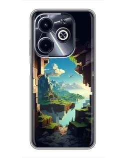 Чехол для Infinix Hot 40i с картинкой «Вид из пещеры»
