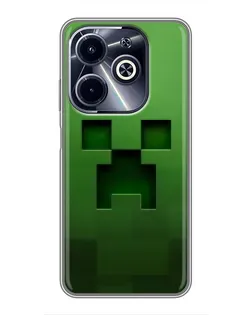 Чехол для Infinix Hot 40i с картинкой «Крипер микро-дизайн»