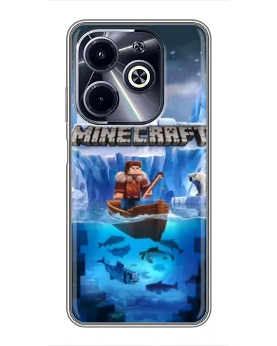 Чехол для Infinix Hot 40i с картинкой «Minecraft ледяной мир» Чехол для Infinix Hot 40i с картинкой «Minecraft ледяной мир»
