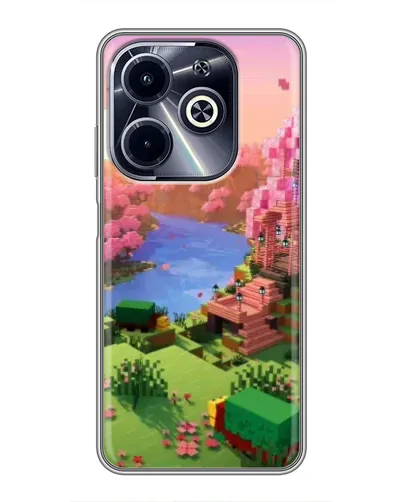 Чехол для Infinix Hot 40i с картинкой «Розовое дерево Minecraft» Чехол для Infinix Hot 40i с картинкой «Розовое дерево Minecraft»