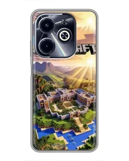 Чехол для Infinix Hot 40i с картинкой «Minecraft панорама»