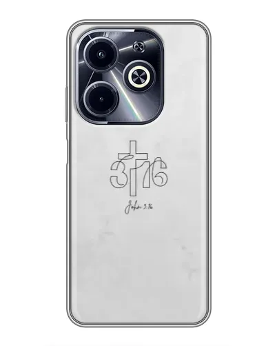 Чехол для Infinix Hot 40i с картинкой «Иоанна 3:16 Крест»