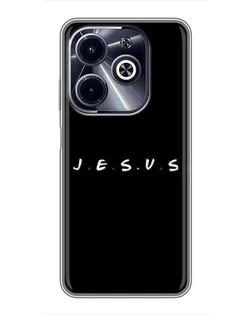 Чехол для Infinix Hot 40i с картинкой «Точки веры J.E.S.U.S.»