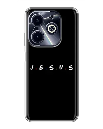 Чехол для Infinix Hot 40i с картинкой «Точки веры J.E.S.U.S.»