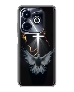 Чехол для Infinix Hot 40i с картинкой «Голубь и Свет»