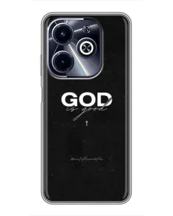 Чехол для Infinix Hot 40i с картинкой «GOD — Бог над всем»