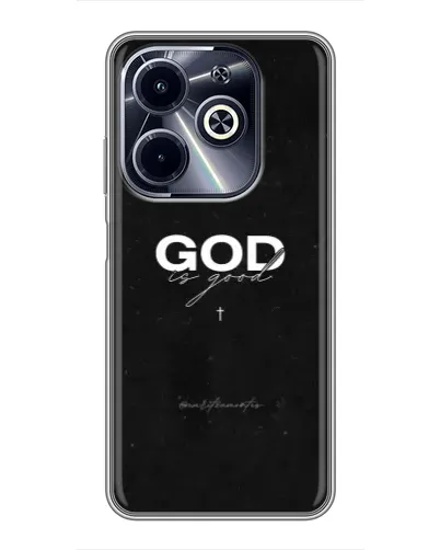 Чехол для Infinix Hot 40i с картинкой «GOD — Бог над всем»