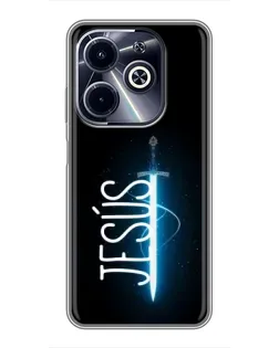 Чехол для Infinix Hot 40i с картинкой «Меч Духа Jesus»