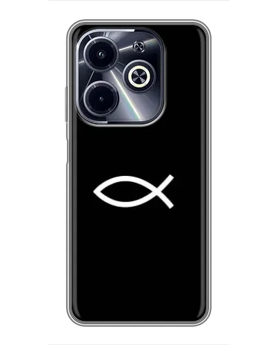 Чехол для Infinix Hot 40i с картинкой «Символ рыбы Jesus» Чехол для Infinix Hot 40i с картинкой «Символ рыбы Jesus»