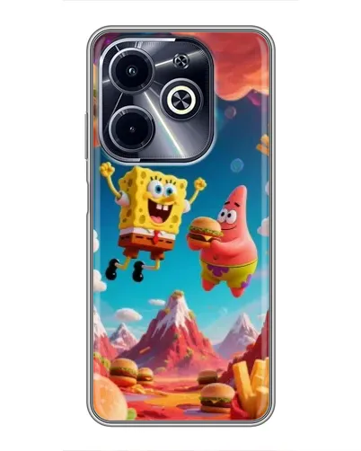 Чехол для Infinix Hot 40i с картинкой «Космический фастфуд»