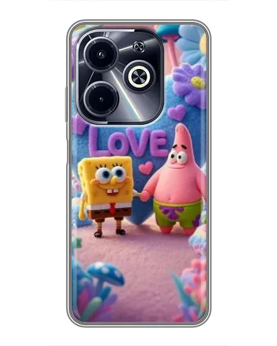 Чехол для Infinix Hot 40i с картинкой «Губка Боб Патрик»