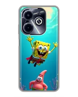 Чохол для Infinix Hot 40i з картинкою «Спанч Боб під водою» Чохол для Infinix Hot 40i з картинкою «Спанч Боб під водою»