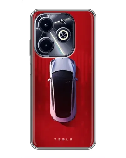 Чехол для Infinix Hot 40i с картинкой «Tesla Top View» Чехол для Infinix Hot 40i с картинкой «Tesla Top View»