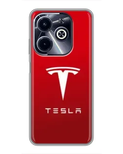 Чехол для Infinix Hot 40i с картинкой «Tesla Red Classic»
