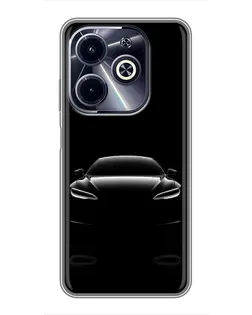 Чехол для Infinix Hot 40i с картинкой «Силуэт Tesla Night»