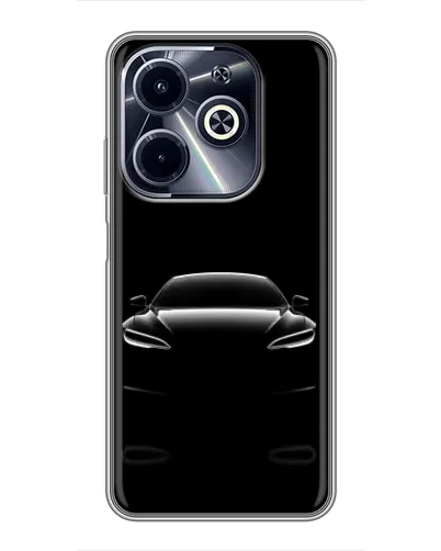 Чехол для Infinix Hot 40i с картинкой «Силуэт Tesla Night» Чехол для Infinix Hot 40i с картинкой «Силуэт Tesla Night»