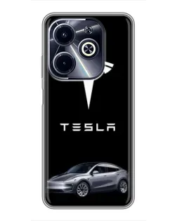 Чехол для Infinix Hot 40i с картинкой «Tesla Model Y» Чехол для Infinix Hot 40i с картинкой «Tesla Model Y»