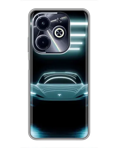 Чехол для Infinix Hot 40i с картинкой «Tesla в неоне» Чехол для Infinix Hot 40i с картинкой «Tesla в неоне»