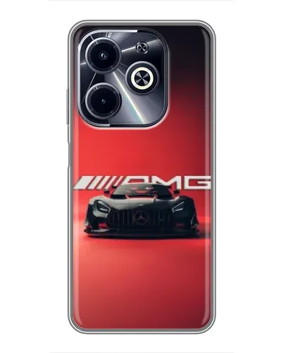 Чехол для Infinix Hot 40i с картинкой «Mercedes AMG — красная линия» Чехол для Infinix Hot 40i с картинкой «Mercedes AMG — красная линия»