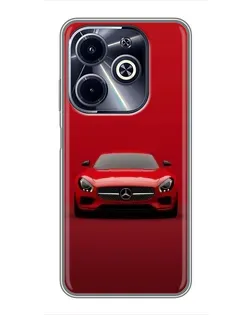 Чехол для Infinix Hot 40i с картинкой «Красный Mercedes AMG»