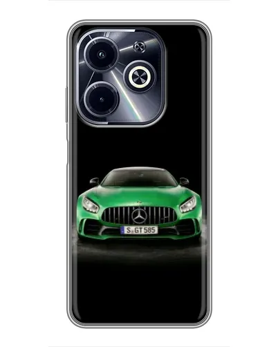 Чехол для Infinix Hot 40i с картинкой «Mercedes — неоновый лого» Чехол для Infinix Hot 40i с картинкой «Mercedes — неоновый лого»