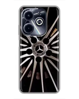 Чехол для Infinix Hot 40i с картинкой «Диск Mercedes»