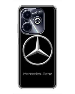 Чехол для Infinix Hot 40i с картинкой «Mercedes Silver Logo»