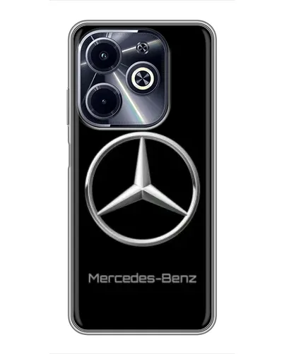 Чехол для Infinix Hot 40i с картинкой «Mercedes Silver Logo» Чехол для Infinix Hot 40i с картинкой «Mercedes Silver Logo»