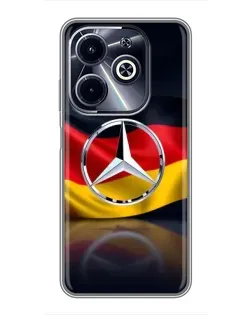 Чехол для Infinix Hot 40i с картинкой «Mercedes — флаг Германии»